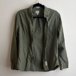 J. Crew Olive Brushed Twill Shirt